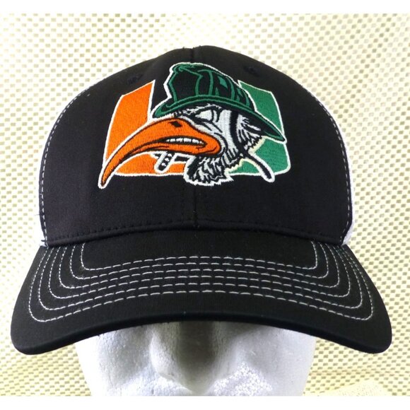 Miami Hurricanes Mascot Logo Sebastian the Ibis Trucker Hat Snapback TOW - Picture 1 of 8